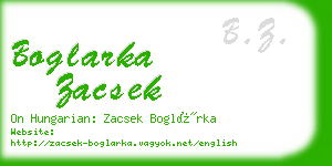 boglarka zacsek business card